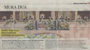 Sistem ini menggabungkan pemimpin daripada pelbagai kaum yang terdapat di negara ini. Portal Rasmi Suruhanjaya Perkhidmatan Pendidikan Berita Harian Majlis Raja Raja Dipersembah Taklimat Pertahanan 18 Oktober 2018