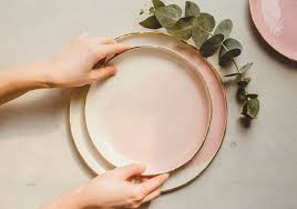 Hand Painted Pottery Plates Dinner Plates Salad Plates Ceramic Etsy In 2020 Ceramic Plates Pottery Pink Ceramic Plate Ceramic Plates