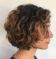 Keep in mind that you should not wash your medium curly hair more frequently than every other day. Jaw Length Curly Tousled Bob Curled Bob Hairstyle Curly Bob Hairstyles Curly Hair Photos