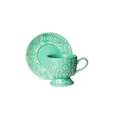 Maybe you would like to learn more about one of these? Floral Fiesta Cup And Saucer Aqua