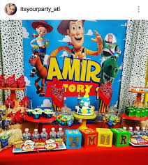 Toy Story Theme Birthday Party Dessert Table And Decor Birthday Party Desserts Kids Party Themes Toy Story Theme