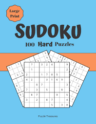 New daily puzzles each and every day! Sudoku 100 Hard Large Print Puzzles Advanced Challenging Brain Games Puzzle Notebook Treasures Puzzle 9781074827892 Amazon Com Books