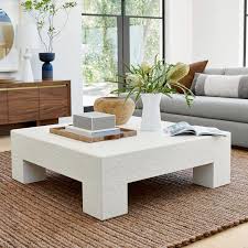 Matte White Square Coffee Table Williams Sonoma In 2020 Coffee Table Coffee Table Square Coffee Table White