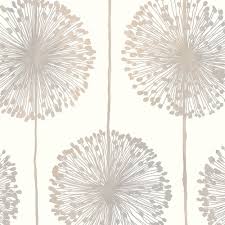Description floral wallpaper non woven wallpaper (paste the wall) standard size roll 0.50m wide. Muriva Dandelion Floral Wallpaper Cream Grey Gold J04207 Wallpaper From I Love Wallpaper Uk