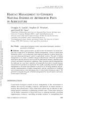 Plant pathology, 5 th ed. Pdf Habitat Management To Conserve Natural Enemies Of Arthropod Pests In Agriculture