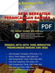 Kanun tanah negara (akta 56 tahun 1965); Akta2 Berkaitan Perancangan Bdr Desa