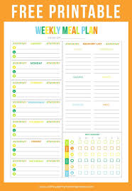 Free Printable Weekly Meal Planner Printable Crush Weekly Meal Planner Template Meal Planner Template Meal Planning Template