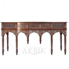 Show Details For Mother Of Pearl Console Table Console Table Natural Teak Wood Spanish Decor