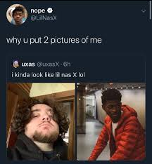 Lil Nas Is One Wholesome Fellahttps I Redd It 2ci6174ig0c31 Jpg Funny Celebrity Tweets Funny Black Memes Recent Memes