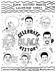 Collection of coloring pages for black history month (42) free printable color pages black history month sand castle drawing for kids Freebies Sharee Miller