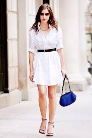 3 Effortless Ways To Style Your Little White Dress White Shirt Dress Little White Dresses Style
