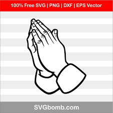 Prayer Hand Praying Svg Dxf Cricut Silhouette Cameo Svgbomb