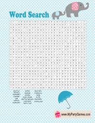 Be prepared to receive a lot of compliments! Free Printable Baby Shower Word Search Game