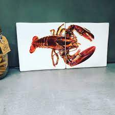 handgemaakte tegels met kreeft tegeltjes zijn custom made te verkrijgen kitchen tile lobster handmade kitc handmade ceramics unique items products handmade