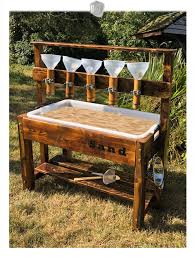 Sand And Water Play Tables Wooden Messy Play Tables With Lids Rufd Sand Play Sand Table Toddler Outdoor