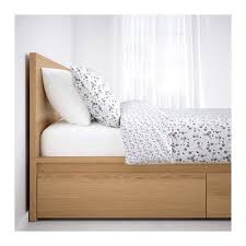 Malm Cadre Lit Haut 4rgt Plaque Chene Blanchi 160x200 Cm Lit Minimaliste Lit En Bois Avec Tiroir Cadre De Lit