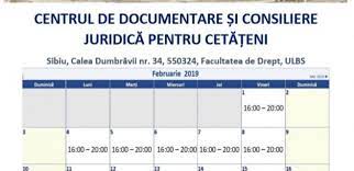 Str.emil cioran nr.4 sibiu sibiu romania. Centrul De Documentare È™i Consiliere JuridicÄƒ Pentru CetÄƒÈ›eni Orar De Lucru Luna Februarie Facultatea De Drept