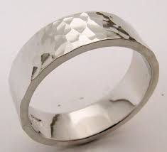 Hand Made And Hammer Forged Textured 10 Iridium Platinum Mans Wedding Band Wedding Bands Handcrafted Rings Unique Rings