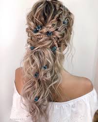 See more ideas about long hair styles, wedding hairstyles, wedding hair and makeup. Wedding Hairstyles Half Up Half Down With Flowers Bohemian Galleries Clermurcia Wedding