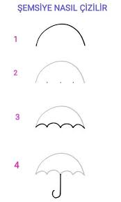 basit semsiye cizimi cizim semsi ye kolay cizimler