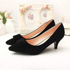 sapato feminino baixo preto com laco pico fino social luxo elegante sapatos femininos sapatos sapato feminino salto baixo