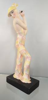 Wein keramos austria large 18 porcelain lady ballerina figurine by stefan dakon. Sold Price Exceedingly Rare Sandro Vacchetti Art Deco Ceramic Figure Circa 1938 Entitled Pigiama Palazzo For Essevi Highly Stylized Made In Italy Invalid Date Cest