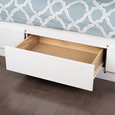 The abby 6 drawer solid wood bed with bookcase brings function and style to any room. Prepac Monterey Queen Platform Storage Bed With Drawers In White Wbq 6200 3k