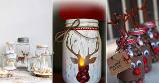 Indémodable et toujours tendance le bocal à dragées grâce à son design simple et épuré jouera à pot à dragées en verre fermeture métal. 20 Idees Brillants Pour Deco Noel Diy Avec Des Bocaux En Verre