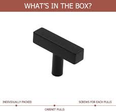 We would like to show you a description here but the site won't allow us. Authentic Online 1pack Matte Black Cabinet Knobs Furniture Hardware Drawer Pulls Goldenwarm Lsj22bk Kitchen And Bathroom Knobs T Bar Square Modern Cupboard Door Handles 2 Inch Overall Length Save Up To