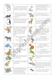 These animals are threatened by hunting and human encroachment for agriculture and timber. Animals And Their Easy Descriptions Animals Vocabulary Worksheets Business For Kids