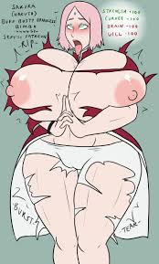 Buff busty brainless bimbo ($25 Patreon sketch) Sakura naruto rule34  bimbofication rippedclothes hentai nsfw