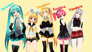 Here are the 4 characters that made it: What Dere Type Are You Girls Only Quiz