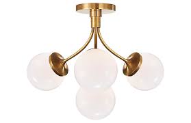 This versatile wall lamp has two dome influenced by the design of recessed lighting, our slim circular led ceiling light offers a subtle light with a warm glow for a variety of. Prescott Semi Flush Mount Brass White Kate Spade New York Light Fixtures Flush Mount Flush Light Fixture Bronze Design