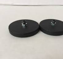 2Pack Anti-Scratch Mounting Magnets Strong 24LB M4 Male Thread Stud Rubber  Coate