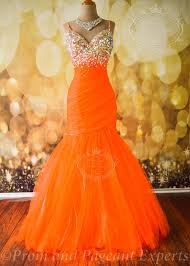 Neon Orange Mac Duggal From Prom And Pageant Experts Orange Prom Dresses Prom Dresses Party Gown Dress