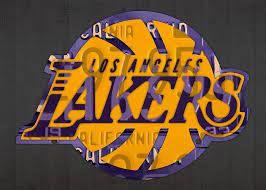 Nba los angeles lakers primary logo 4x4 decal, team color, size of individual decal will vary. Los Angeles Lakers Basketball Team Retro Logo Recycled License Plate Art Greeting Card For Sale By Design Turnpike
