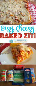 Easy Baked Ziti Recipe Easy Baked Ziti Food Recipes