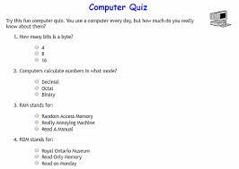 Ask questions and get answers from people sharing their experience with risk. 5 Online Computer Quiz For Kids