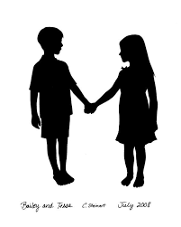 Boy And Girl Shadow Holding Hands Girl Shadow Boy And Girl Drawing Shadow Painting