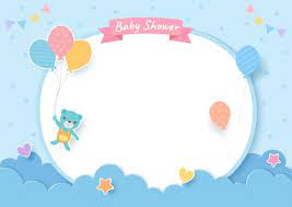 Baby Shower Card With Teddy Bear And Balloons On Blue Background In 2021 Baby Shower Greeting Cards Watercolor Baby Shower Invitations Baby Shower Invitation Cards