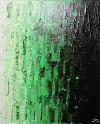 Peinture Contemporaine Fondu Vert Texture Couteau Spatule Acrylique Degrade Galeriecom Peinture Peintures Vertes Peinture Contemporaine