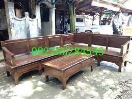 Detail produk kursi sudut jati ukiran. Kursi Sudut Polos Dari Kayu Jati Nyonya Furniture