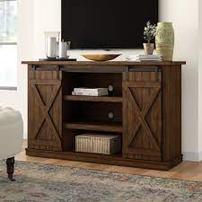 Polar white wood tv stand with 3 drawer fits tvs up to 50 in. Modern Farmhouse Tv Stands Entertainment Centers You Ll Love In 2021 Wayfair