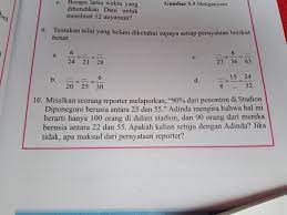 Persentase dari sepeda yang tidak memiliki boncengan di belakang adalah. Jawablah No 10 Dengan Caranya Brainly Co Id