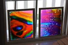 Making Window Art With Glue And Food Coloring Window Art Kids Art Projects Art For Kids