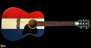 Buck Owens America 60s Harmony F 70 Buck Owens American Acoustic Guitar Red White Blue Red White Blue Guitars Acoustic Buck Owens Guitar Blues Guitar