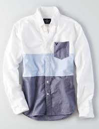 Aeo Colorblock Oxford Shirt Blue American Eagle Outfitters Men Fashion Casual Shirts Men Shirt Style Mens Shirts