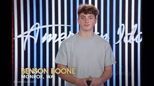 American Idol Benson Boone From Monroe Wa Sings His Way Onto Premiere Youtube