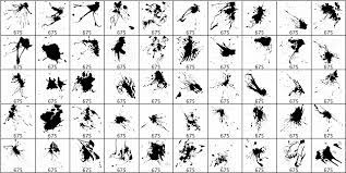 An oval with two points. Solid Ink Splatter Photoshop Brushes Free Download