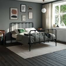 By baxton studio (6) paloma metal retro antique bronze queen bed (8). Black Metal Beds Bed Frames You Ll Love In 2021 Wayfair